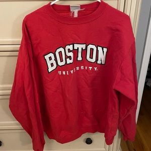 BOSTON UNIVERSITY EMBROIDERED CREWNECK